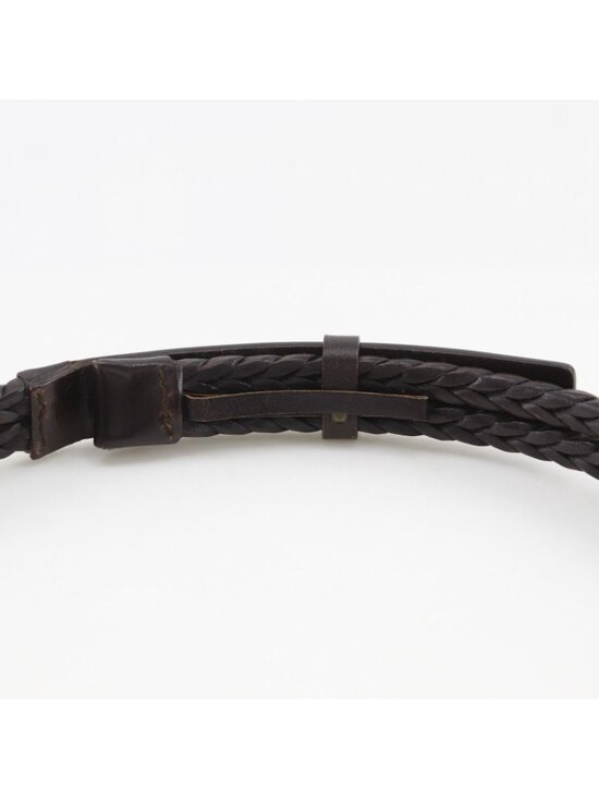 Gucci Mesh Leather Brown Belt main image 8